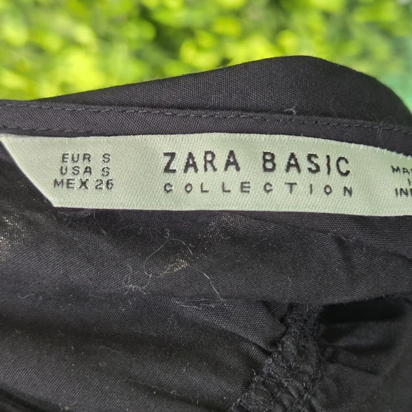 ZARA Black Embroidered Off-Shoulder Top 269 - Picture 6 of 11